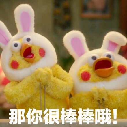 Chicken and rabbit costume.